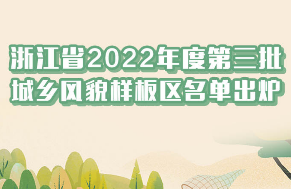 浙江2022年度第三批城乡风貌样板区名单出炉，有你熟悉的吗