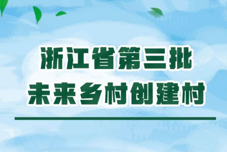 308个入选！浙江省第三批未来乡村创建村名单公布